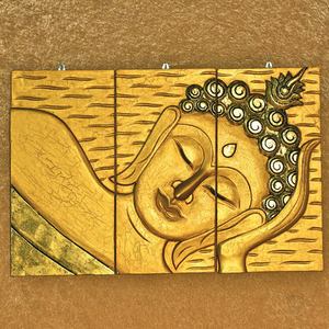 Innen- und Wohndekor Metallkunst Bronze Wandskulptur Buddha-Relief - Product Image 6