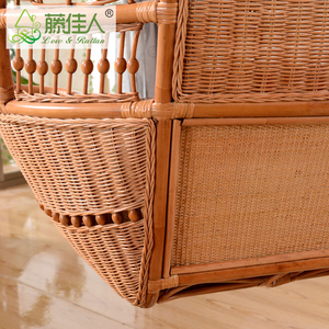 Silla Colgante Ovalada de Mimbre y Bambú de Estilo Moderno con Reposapiés <span class=keywords><strong>para</strong></span> <span class=keywords><strong>Sala</strong></span> de Estar, Dormitorio, Hotel o Uso en Exteriores - Product Image 6