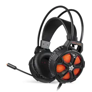 Más nuevo estilo OEM cómodo orejeras retráctil luces led gaming headset