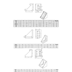 Wholesale <strong>Silver</strong> TZHIF 4-Hole 3060 Triangle <strong>Bracket</strong> 90 Degree for Aluminum Extrusion Profile - Product Image 5