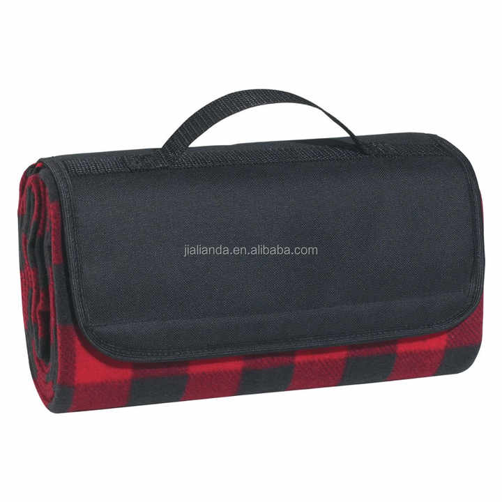 Plaid de Pique-Nique Imperméable · 100% Pure Laine Vierge · Jigsaw Red Plaid de Pique-Nique Imperméable · 100% Pure Laine Vierge · Jigsaw Red