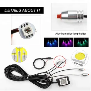 Strip Lampu Dekoratif Neon Interior Mobil, Lampu Dekorasi DC 12V Led Otomatis RGB PVC 80 18W HP atau OEM IP65 IP67 IP68 12 Bulan 180