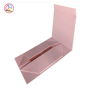 Custom logo gift magnetic lid folding paper packaging box for gift