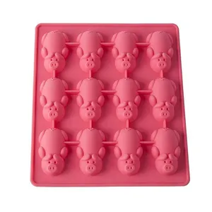 12 Lợn Nhỏ Silicone Baking Khuôn, Silicone Bánh Công Cụ