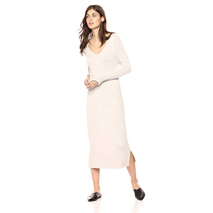 Donne Su Misura Cashmere Maglia di <span class=keywords><strong>Lana</strong></span> Maglione Lungo del Vestito - Product Image 3