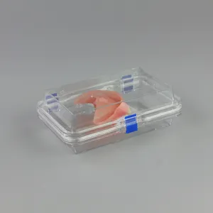  ヒンジ付き蓋付きプラスチック製透明収納メンブレンボックス