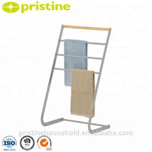 Artículos para el hogar MIT DIY, toallero de baño de madera portátil de hierro fundido para el hogar, hoteles y almacenamiento de oficina, venta al por mayor - Product Image 2