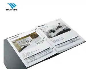 Catálogo de serviços de impressão do folheto projeto espiral capa dura de luxo OEM