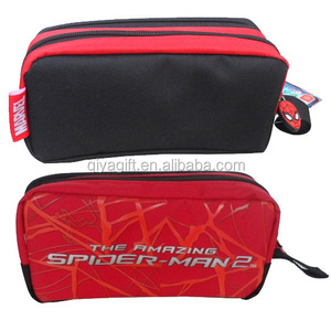 wholesale spider man pattern brand name red pencil case for men