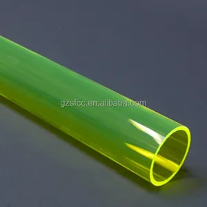Tubo de plástico transparente acrílico, tubo de plástico enrolado colorido, tubo acrílico transparente transparente