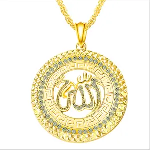 Online Indonesien Einkaufen Religion Totem Koran Allah Diamant Twist Halskette Großhandel Muslim Islamischen Modeschmuck