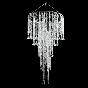 Decorazione di cerimonia nuziale del <span class=keywords><strong>diamante</strong></span> di perline con foglie di goccia di plastica lampadari - Product Image 5