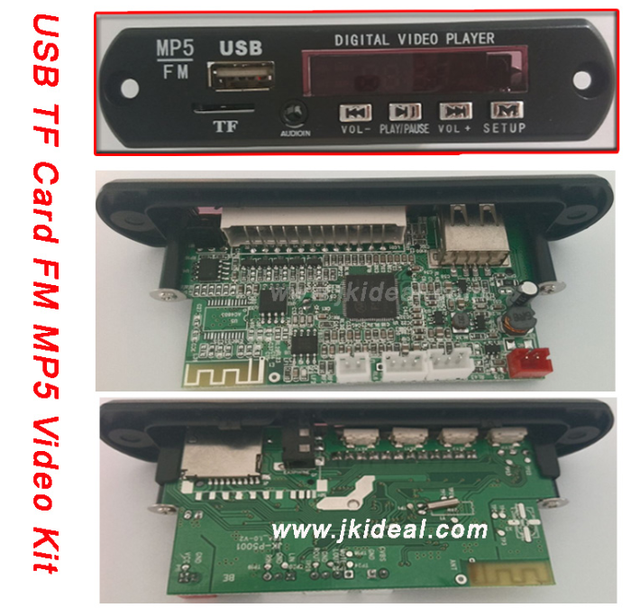 JK-P5001Aux Fm Mini Sd/usb /mp3 /mp4/mp5 Video Player Module for Hifi Audio System
