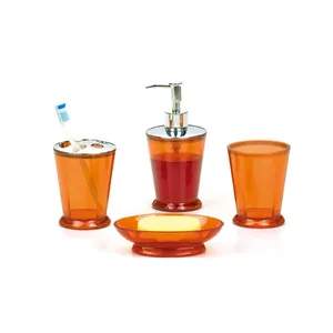 Kunststoff Bad Set 4 PCS orange bad zubehör