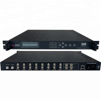 catv digital HFC headend qam modulator with scrambler cas (8*DVB-S/S2+4*ASI in,4*DVB-C RF out)