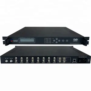 catv digital HFC headend  qam modulator with scrambler cas (8*DVB-S/S2+4*ASI in,4*DVB-C RF out)