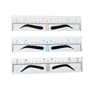 Private Label Eyebrow Stencil Sticker Brow Measuring Shaping Template Tool Disposable Microblading Eyebrow Mapping Ruler Sticker