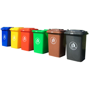 13 gallon Durable eco dustbin can container, square lid 50L wholesale trash can, outdoor recycle kitchen plastic waste bin