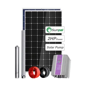 Sunpal Solar Waterpomp Systeem 1Hp 2Hp 3Hp Dc Dompelpomp Boorgat Irrigatie Pomp Prijs