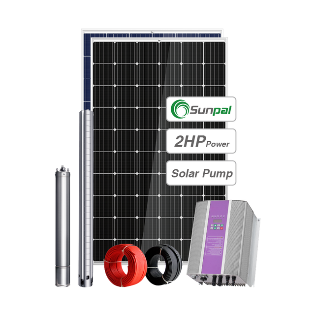 Sunpal Solar Water Pump System 1Hp 2Hp 3Hp DC Submersible Water Pump Borehole Irrigation Pump Price