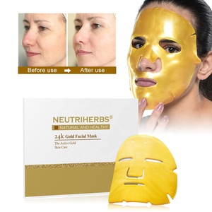 ฉลากส่วนตัวต่อต้านริ้วรอยชุ่มชื้นทองไบโอคอลลาเจนหน้ากากใบหน้า - Product Image 3