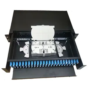 48 портов черный Тип ящика Волоконно-оптическая распределительная рамка патч-панель ODF