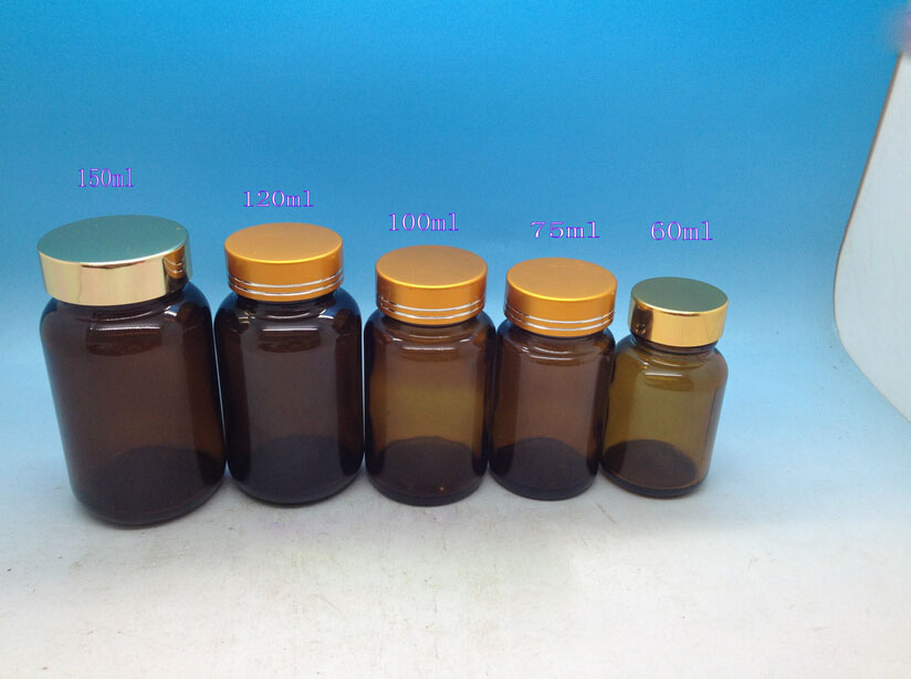 Haonai hot sale bulk pharmaceutical amber Glass medicine bottle