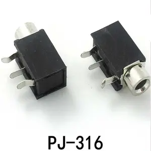 PJ-316 PJ316 3.5mm pcb mount stereo earphone jack socket