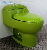 Een Stuk Siphonic Sanitair Moderne Kleur Rood Sanitair, Groen Gekleurde Wc