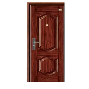 Best price wrought iron peep hole door brass door with viewer and gold polish brass door handles