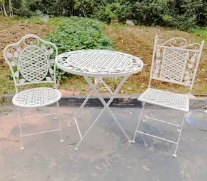 Metall klapptisch und stühle set im freien mosaik fliesen Bistro Tisch