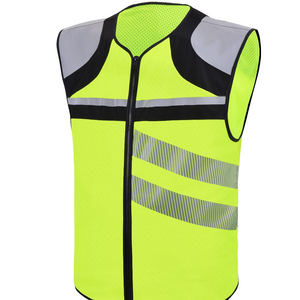 Gilet di Sicurezza ad Alta Visibilità con Multi Tasche, Giacca Riflettente con Zip per Traffico Stradale, Gilet Corto per Sicurezza e Costruzioni - Product Image 1