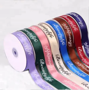 Logo Tùy Chỉnh Polyester In Satin Ribbon