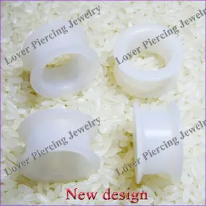 [SI-S222] Hollow Design Body Piercing Jewelry Silicone Ear Plug Tunnel