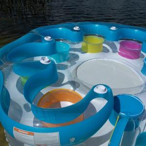 Düşük fiyat çok amaçlı hızlı sevkiyat mühürlü sal büyük Pvc şişme 6 kişi tekne ada sağlık için içecek tutucu ile - Product Image 4
