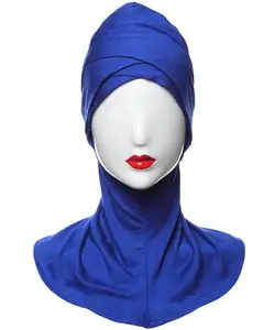 New Design Cotton Women Headscarf Islamic Neck Cover Full Cover Inner Hijab Cap Muslim Headwear Bone Bonnet Scarf 46*42cm