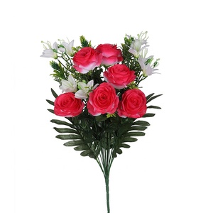 <span class=keywords><strong>Bouquet</strong></span> <span class=keywords><strong>de</strong></span> fausses fleurs artificielles blanches en vrac, décoration <span class=keywords><strong>de</strong></span> funérailles <span class=keywords><strong>de</strong></span> mariage - Product Image 5