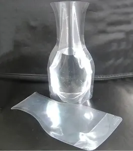 Klare Faltung billige transparente klare Plastik blumenvase