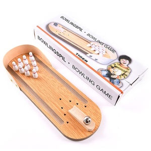 Funny Factory Wholesale Mini Wooden Desktop Bowling Game Mini Tabletop Bowling Toy