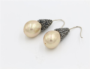 925 Pendientes de Perlas de Plata y Zafiro pendientes de la joyería para Las Mujeres - Product Image 6