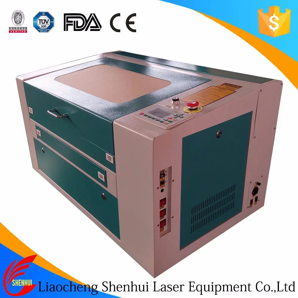 shenhui laser 5030 50 watt co2 laser engraver cutter from china