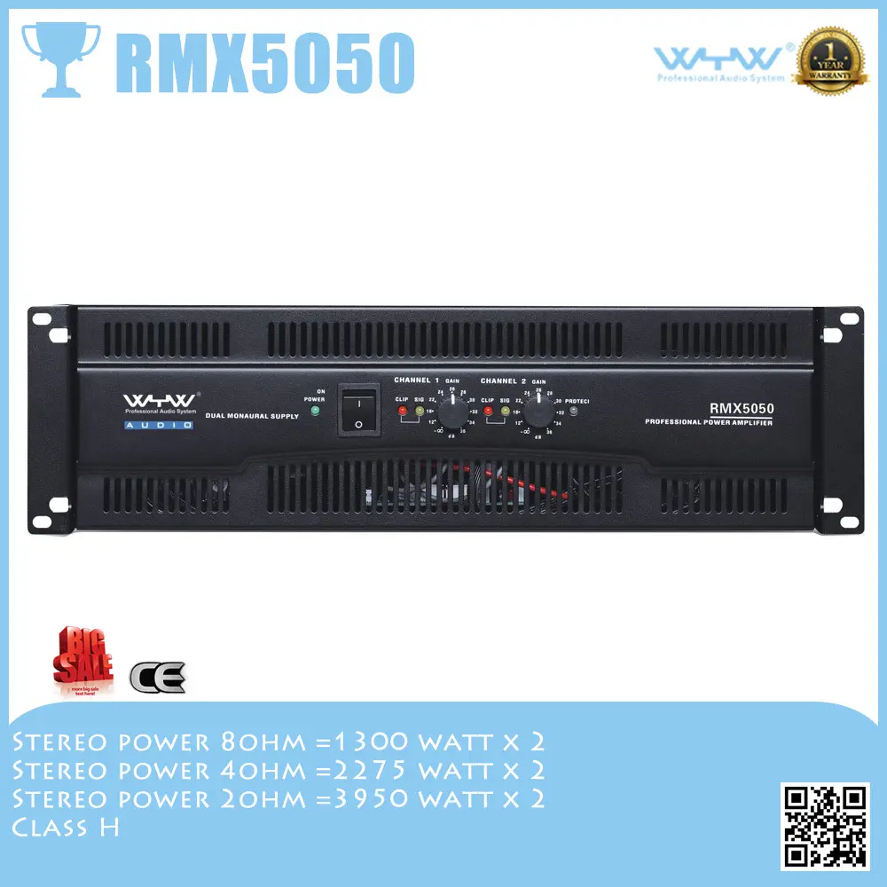 Amplificador de sistema de potencia RMX 5050 altavoz amplificador de audio
