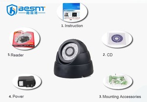 Vente chaude Besnt 24 ri led tf carte caméra HD 720 P caméra de vidéosurveillance plug et paly BS-DV170P - Product Image 4