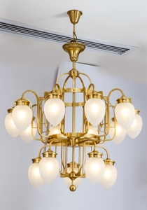 Lustre Suspension Eclairage Lumière et Lampe Pédante Boule Décalée Flamande Meral Laiton 90 Verre de Murano Economie d'Energie Or Blanc - Product Image 3
