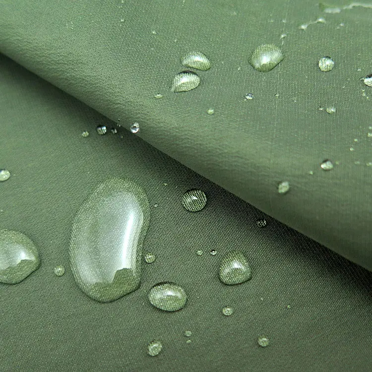 wholesale woven plain style Water waves textile fabric Waterproof 100% nylon for outdoor wear, casual wear, down jacket