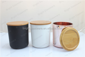 Accepteren Aangepaste Volgorde Geurkaarsen Matte Zwart Glas Kaars Potten Met Rose Gouden Deksel - Product Image 2