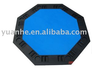 Bleu en plastique moulé 2 pliage table de poker haut - Product Image 1