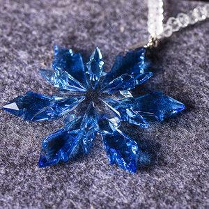 Mar azul cristal colgante copo <span class=keywords><strong>de</strong></span> nieve para la decoración <span class=keywords><strong>de</strong></span> Navidad - Product Image 5