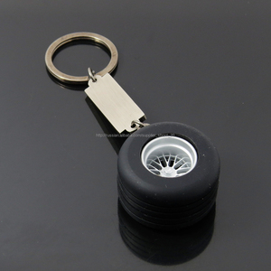 <span class=keywords><strong>Porte</strong></span>-clés en alliage de zinc en forme de pneu avec logo personnalisé - Product Image 6