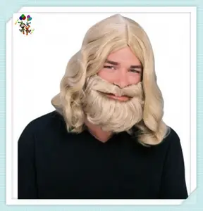 Jesus Wiseman Dress Up Adult Biblical Synthetic Wigs And Beard Factory HPC-0032